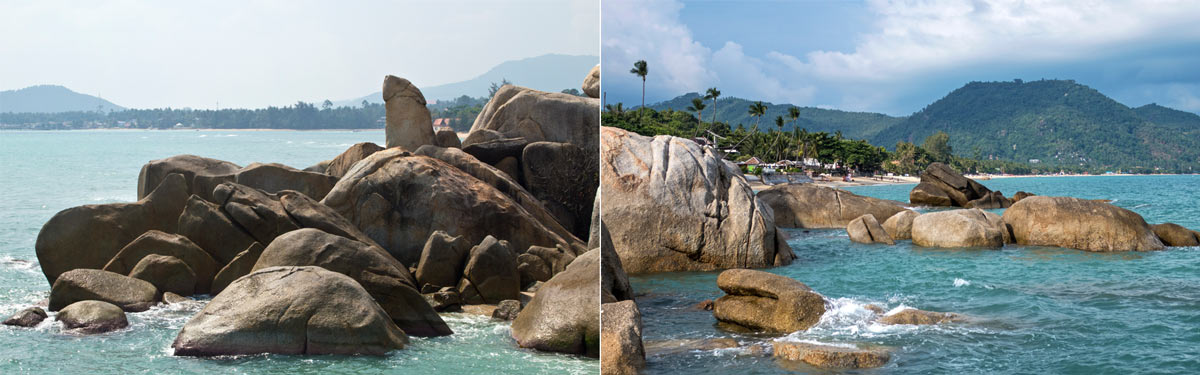The Grandfather and Grandmother Rock in Koh Samui